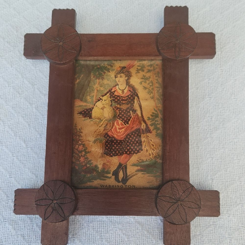 Vintage 1800's Trading Card Original Frame